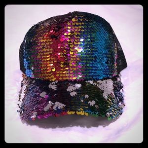 NWT Sequins Flip It Adjustable Baseball Hat